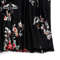 Fashion Black Spring Floral Dinner Dresses Ladies Clothes